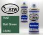 Preview: Audi, Bali Green, L62M: 400ml Sprühdose + 400ml Klarlack - Set, von ATW Autoteile West.